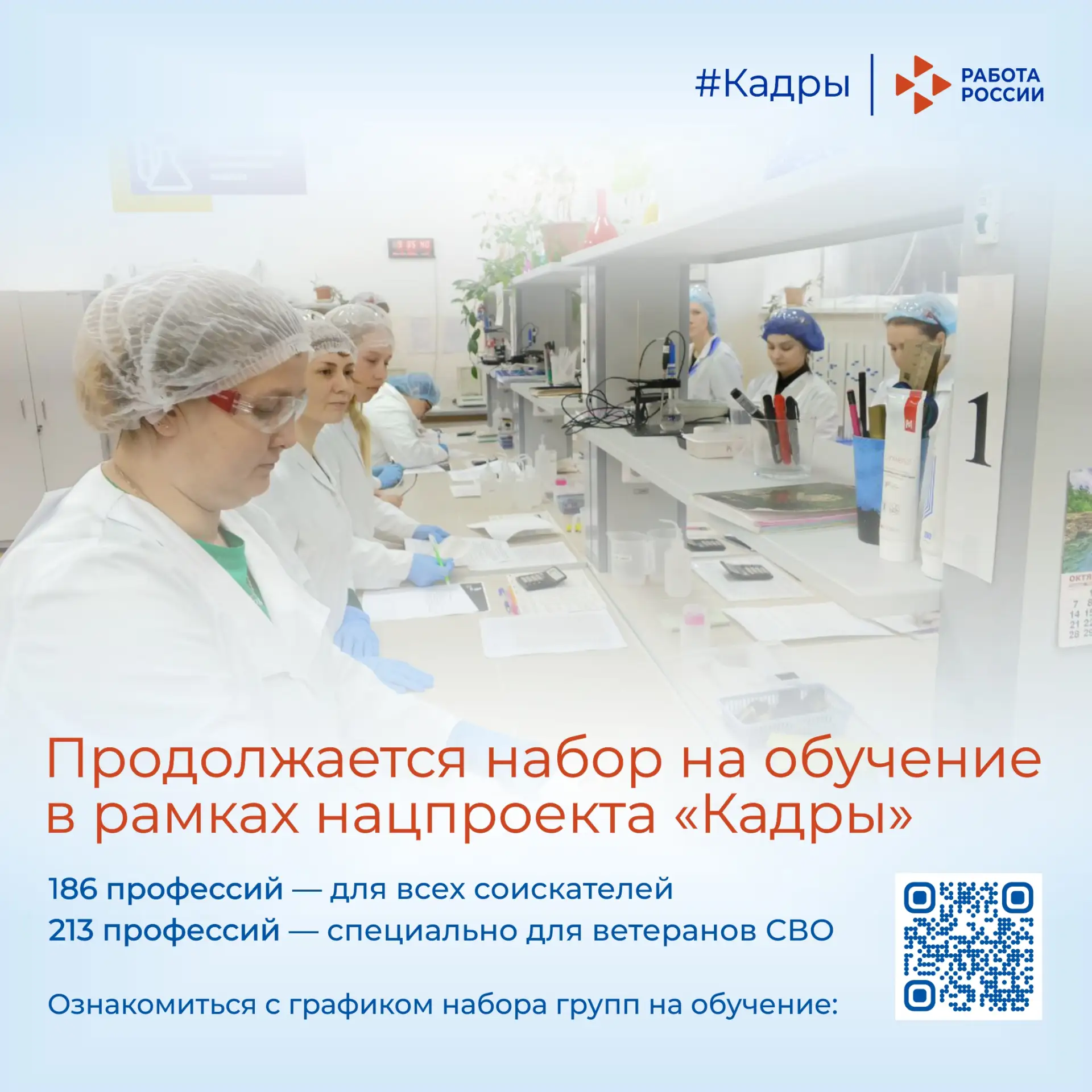 Продолжается набор на обучение в рамках нацпроекта «Кадры»